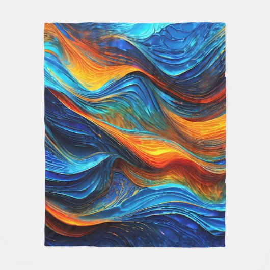 Ocean Lava "Pyroquatic" Fleece Deken (Voorkant)