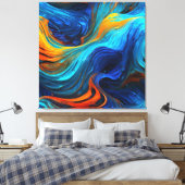 Ocean Lava "Tempestial" Canvas Afdruk (Insitu (Slaapkamer))
