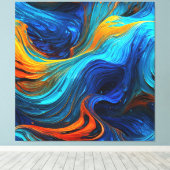 Ocean Lava "Tempestial" Canvas Afdruk (Insitu (Houten vloer))