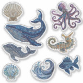 Ocean Leven Glitterende Diamant Kunst Sticker Vel (Voorkant)