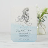 Ocean Life Age Number Birthday Invite Kaart (Staand voorkant)