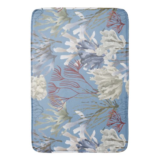 Ocean Life Blue Corals Badmat (Voorkant Verticaal)