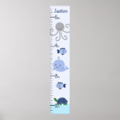 Ocean Life Blue Whale Growth Chart Keep On 8x44! Poster (Voorkant)