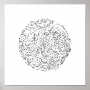 Ocean Life Decoratief Poster