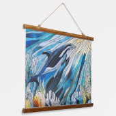 Ocean Life - Digitale kunstmozaïek Hangend Wandkleed (Gebogen)