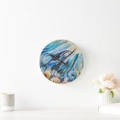 Ocean Life - Digitale kunstmozaïek Ronde Klok (Huis)