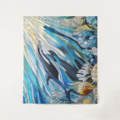 Ocean Life - Digitale kunstmozaïek Wandkleed (Voorkant)