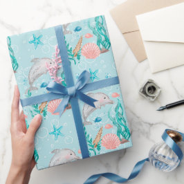 Ocean Life Dolphin Cadeaupapier