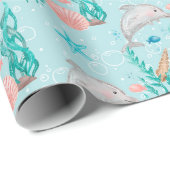 Ocean Life Dolphin Cadeaupapier (Rol Hoek)