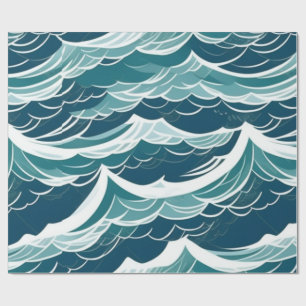 Ocean life golven zomer vibes Wrapping Paper Cadeaupapier
