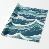 Ocean life golven zomer vibes Wrapping Paper Cadeaupapier (Uitgerold)