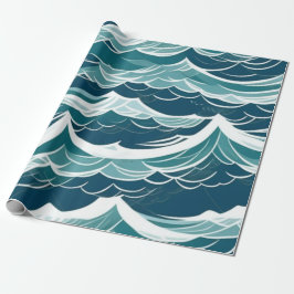Ocean life golven zomer vibes Wrapping Paper Cadeaupapier