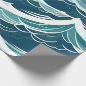 Ocean life golven zomer vibes Wrapping Paper Cadeaupapier (Hoek)