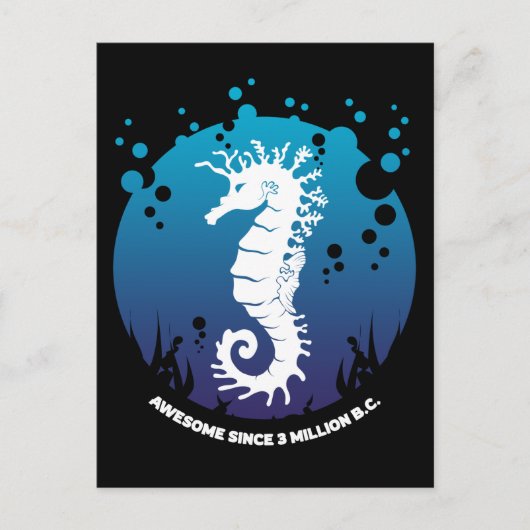 Ocean Life Graphic Design - Seapaarden Briefkaart (Voorkant)