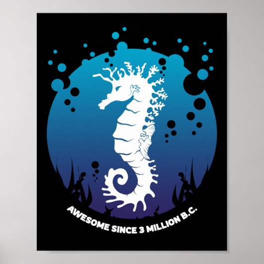 Ocean Life Graphic Design - Seapaarden Poster (Voorkant)