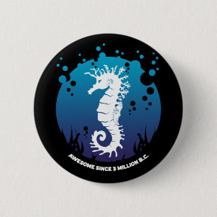 Ocean Life Graphic Design - Seapaarden Ronde Button 5,7 Cm