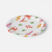 Ocean Life, Lobster, Crab, Octopus Papieren Bordje (Gekanteld)