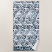 Ocean Life Manta Ray Monogram Strandlaken (Voorkant)