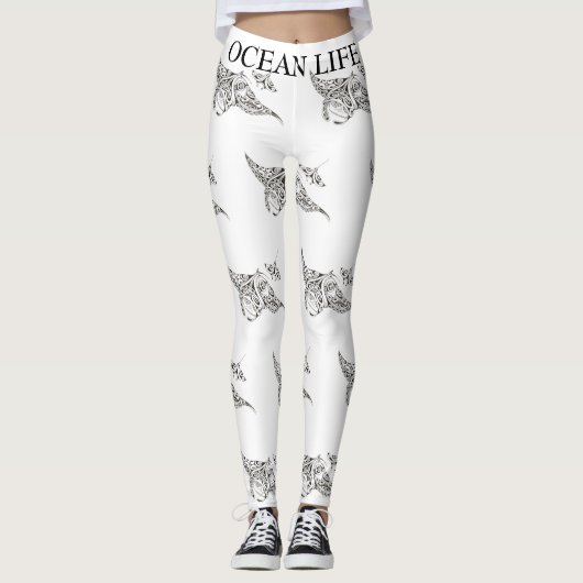 OCEAN LIFE manta-rays Leggings (Voorkant)