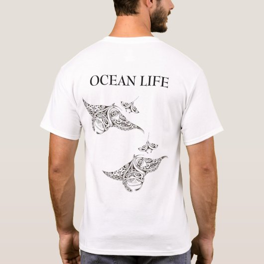 OCEAN LIFE manta-rays T-shirt (Achterkant)