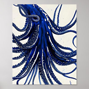 Ocean life octopus poster