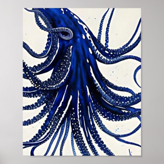 Ocean life octopus poster (Voorkant)