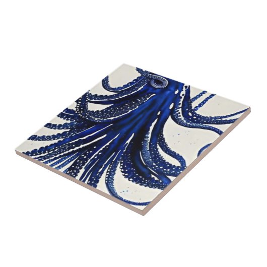 Ocean life octopus tegeltje (Zijkant)