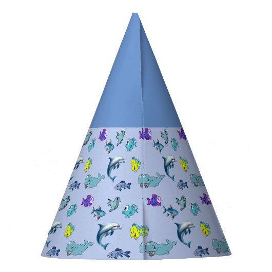 Ocean Life Party-Pet Feesthoedjes (Achterkant)