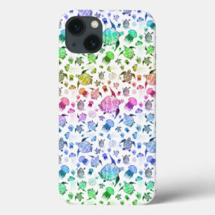 Ocean Life Pattern in Rainbow Gradient Case-Mate iPhone Case