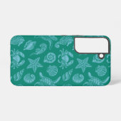 Ocean Life Pattern - Zee esthetisch Samsung Galaxy Hoesje (Achterkant horizontaal)