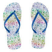 Ocean Life Rainbow Waterverf Pattern Teenslippers (Voetbed)