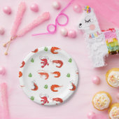 Ocean Life Red Shrimp Papieren Bordje (Feest)