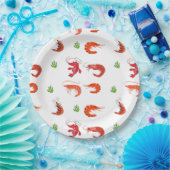 Ocean Life Red Shrimp Papieren Bordje (Feest)