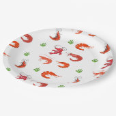 Ocean Life Red Shrimp Papieren Bordje (Gekanteld)