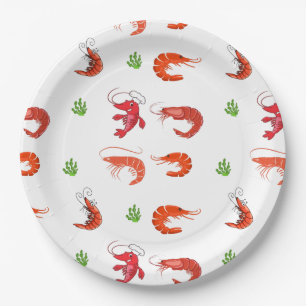 Ocean Life Red Shrimp Papieren Bordje