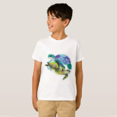 Ocean Life Schildpadden zwemmen Graphic T-shirt (Voorkant volledig)