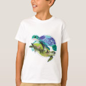 Ocean Life Schildpadden zwemmen Graphic T-shirt (Voorkant)