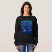 Ocean Life  Sea Dolphin Whales bowheads narwhals o Trui (Voorkant volledig)