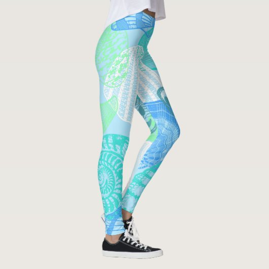 Ocean Life Seamless Pattern Leggings  (Rechts)