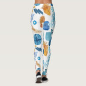 Ocean Life Seamless Pattern Leggings (Achterkant)