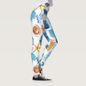 Ocean Life Seamless Pattern Leggings (Rechts)