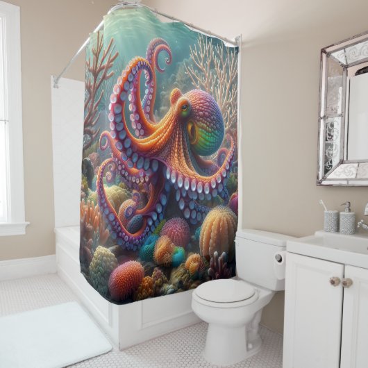 Ocean Life Shower Curtain Douchegordijn (In situ)