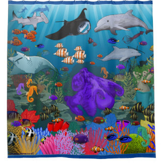 Ocean Life Shower Curtain Douchegordijn