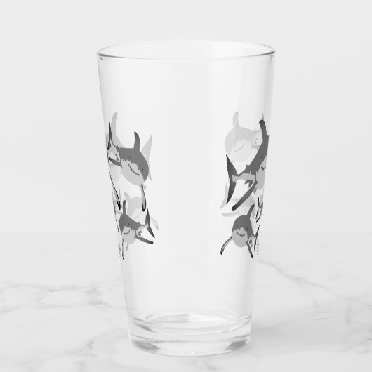 Ocean Life Squad® Shark Design voor Ocean Lovers Glas (Links)