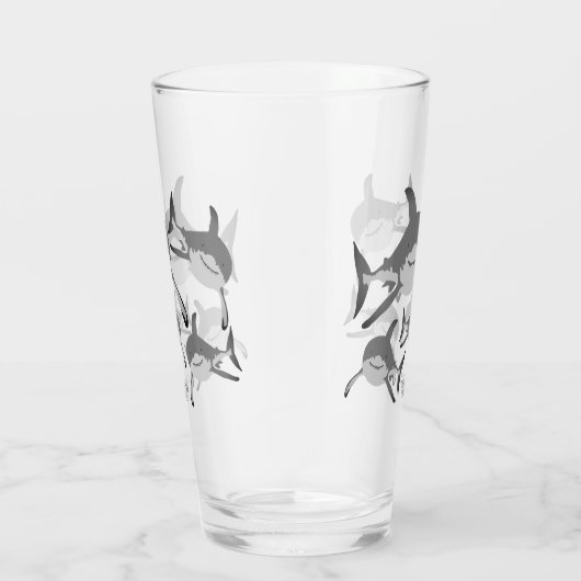 Ocean Life Squad® Shark Design voor Ocean Lovers Glas (Rechts)