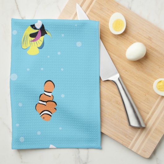 Ocean Life Theedoek (Quarter Fold)