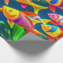 Ocean life vis koralen zomer vibes Wrapping Paper