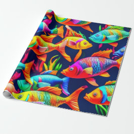 Ocean life vis koralen zomer vibes Wrapping Paper Cadeaupapier