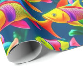 Ocean life vis koralen zomer vibes Wrapping Paper Cadeaupapier (Rol Hoek)
