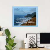 Ocean Lighthouse Isaiah 41:10 Afdruk Poster (Thuiskantoor)